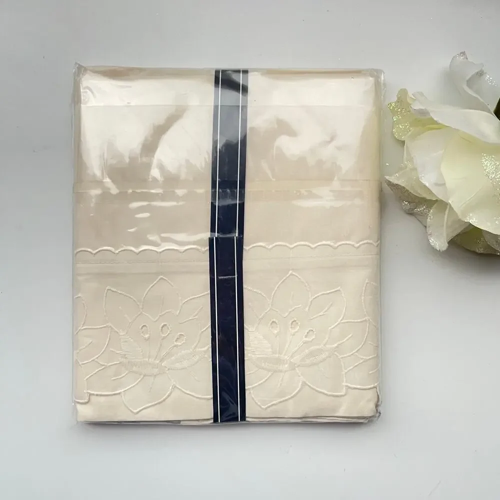 100% Cotton Embroidered Pillowcase Set 21 x 30
